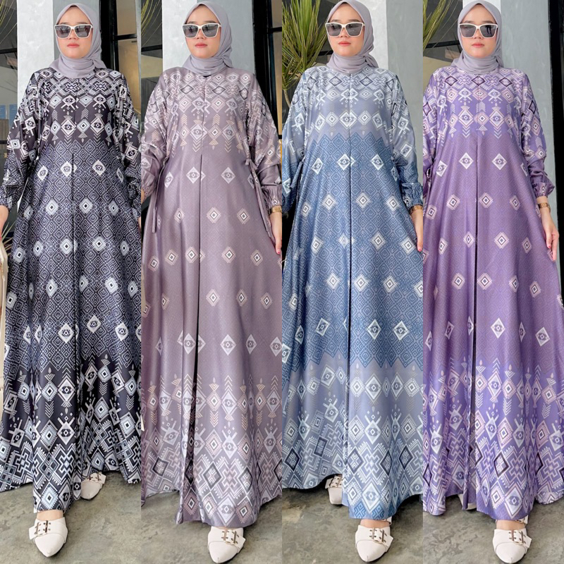 WAJIB PUNYA AULIA DRESS /GAMIS SILK PREMIUM MOTIF TERBARU WANITA MUSLIM BUNSUI JUMBO TERLARIS