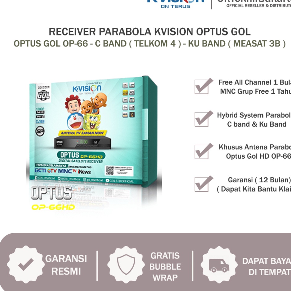 pb Receiver Parabola Optus New OP 66 HD Bisa Buka MNC Group s Terlaris