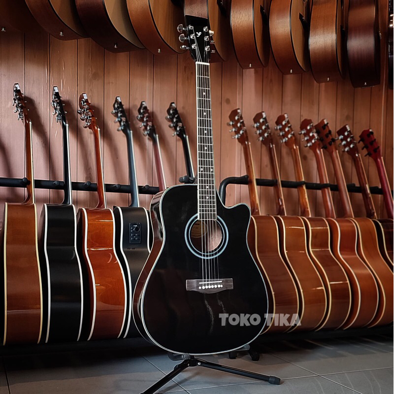 Gitar Akustik Grand Yamaha cutaway Hitam
