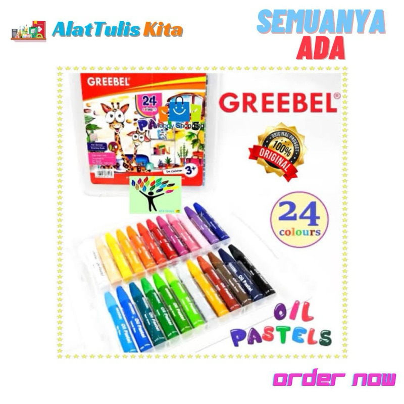 

Greebel 24 Color Oil Pastels / Krayon Greebel 24 Warna