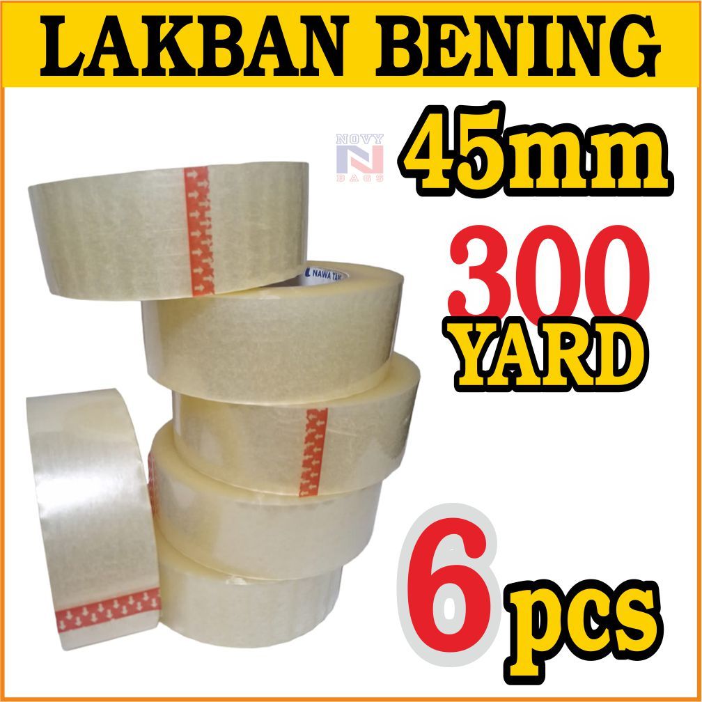 

JUAL MURAH! HARGA 1 SLOP = 6 PCS/ROLL, OPP TAPE LAKBAN BENING 45MM X 300YARD DIJAMIN BERKUALITAS