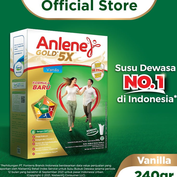 

D2289 Anlene Gold 5X Susu Bubuk Dewasa Vanila 24g Nutrisi Tinggi Kalsium Untuk Tulang Sendi dan Otot