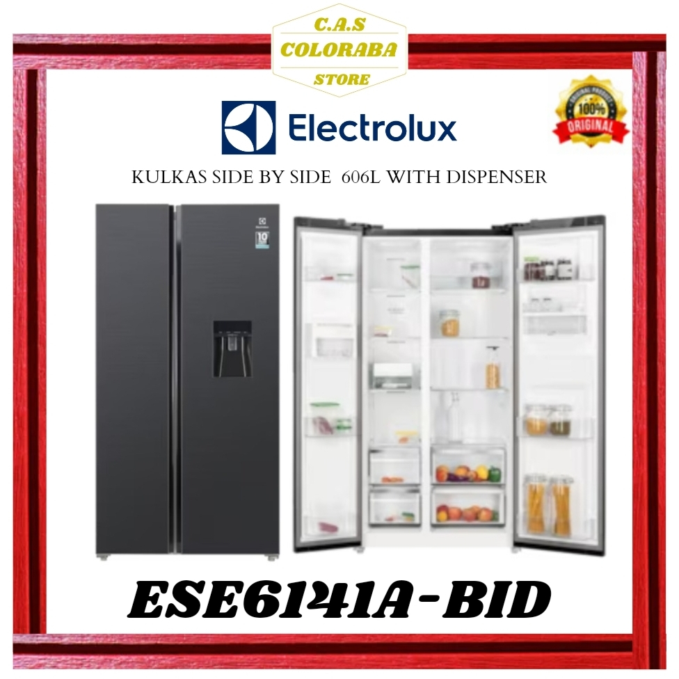 KULKAS ELECTROLUX ESE6141A-BID KULKAS SIDE BY SIDE INVERTER ESE6141ABID ESE6141 ESE 6141 A BID