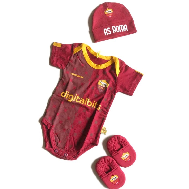 Jumper Bayi AS Roma Home Set Topi dan Sepatu