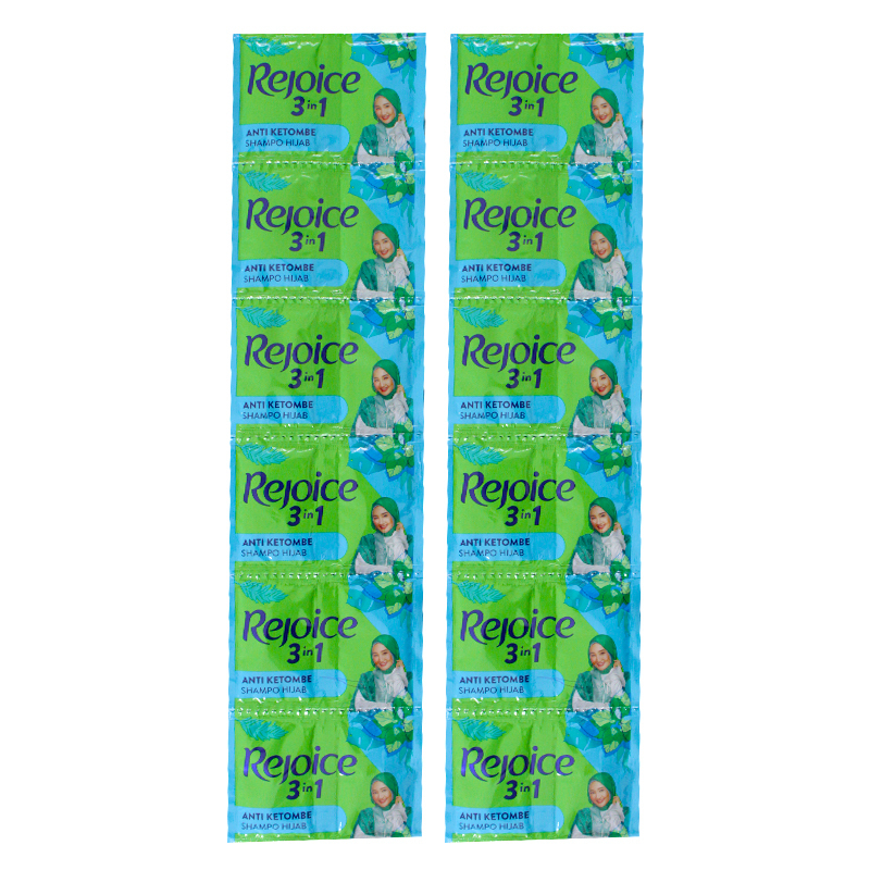 Rejoice 3in1 Shampo Hijab Anti Ketombe Renceng (10ml x 12 Sachet)
