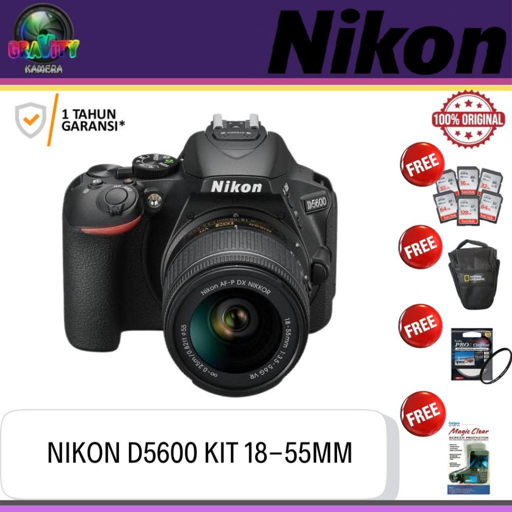 NIKON D5600 KIT 18-55MM / KAMERA NIKON D5600 KIT 18-55MM