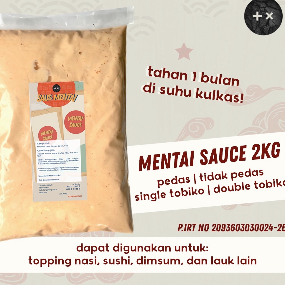 

Mentai Sauce Saus Saos 2kg