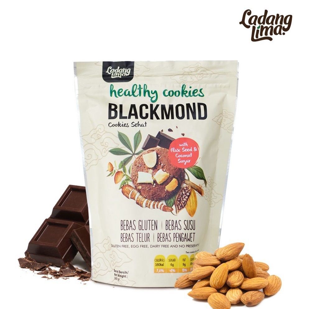 

BAYAR DITEMPAT Ladang Lima Healthy Cookies Blackmond Gluten Free Egg Free 18 gram