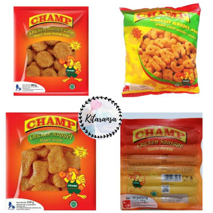 

READY STOK Nugget Champ 1kgNugget 25grSosis Champ 375grNugget AyamSosis Champ
