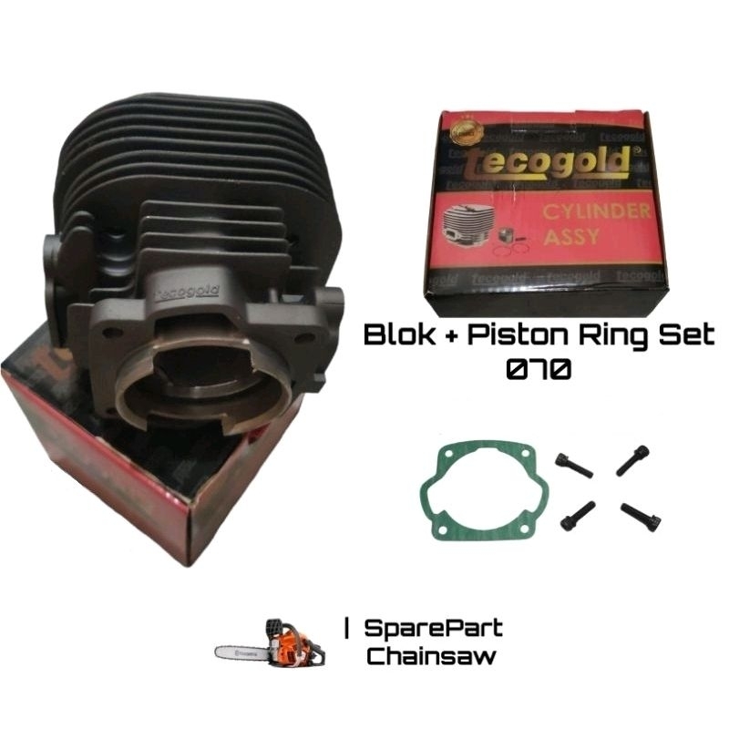 Cylinder/Blok Chainsaw Ms-070 Tecogold Assy Fullset Original