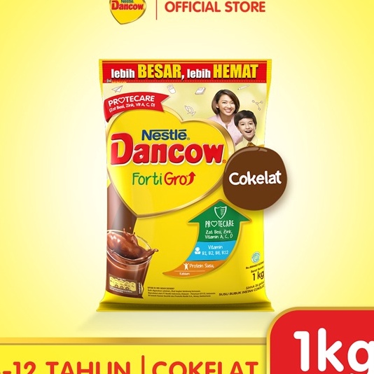 

GROSIR DANCOW Fortigro Susu Bubuk Susu Anak Coklat Pouch 1kg