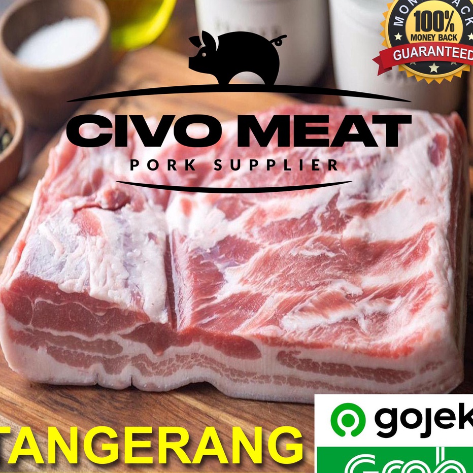 

STOK SIAP COD Jual Daging Babi Samcan Kulit Pork Belly 1kg