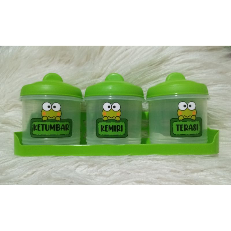 set bumbu karakter plus rak free stiker