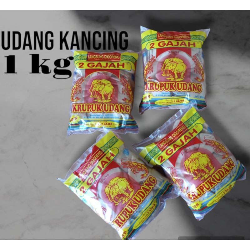 kerupuk udang kancing 2 Gajah Putra 1 kg