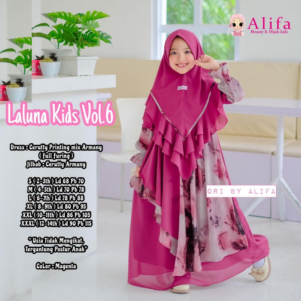 LALUNA KIDS VOL.6 BY ORIGINAL ALILA | GAMIS KIDS BEST SELLER & TERMURAH