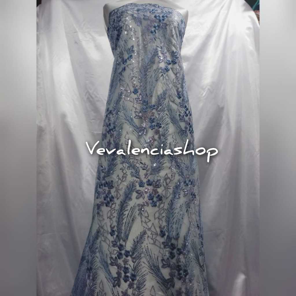 Tile bordir payet bunga/tile bordir