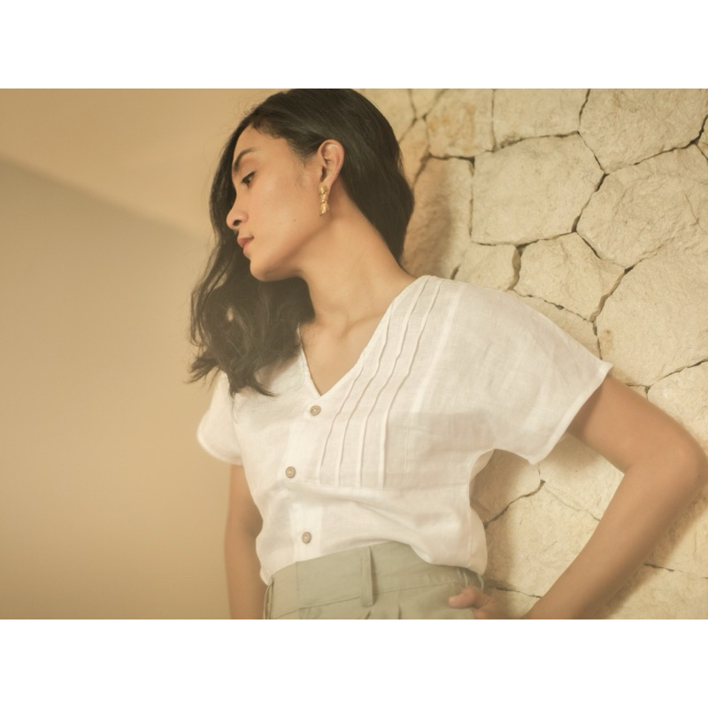 linen top linen dress