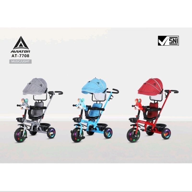 Sepeda stroller Anak Roda 3 Aviator AT-7702 AT 7708