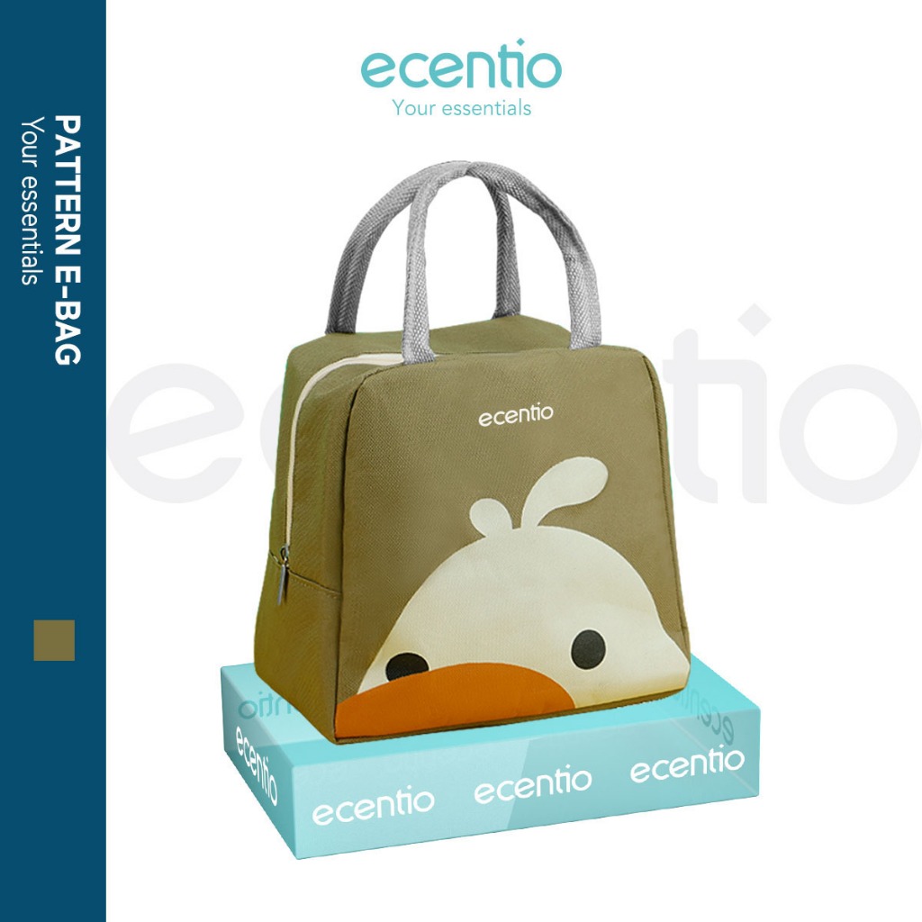 	 ecentio tas bekal kotak makan portabel/lunch box bag/Waterproof Insulation tas lunch/tas kecil	