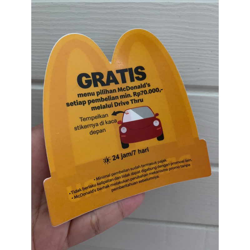 

Sticker Drive Thru MCD Mobil Edisi 2023 2024