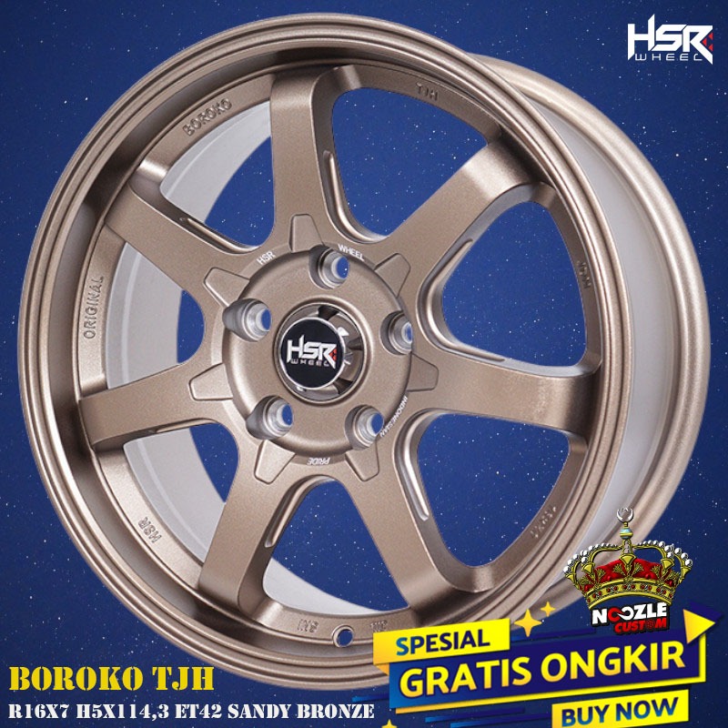 Velg Mobil Suzuki Ertiga Grandmax Ring 16 Pelek Racing HSR Terbaru Ring 16 Baut 5 Type Boroko TJH