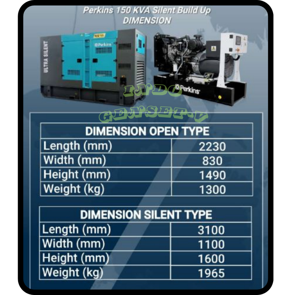 GENSET SILENT 150KVA PERKINS