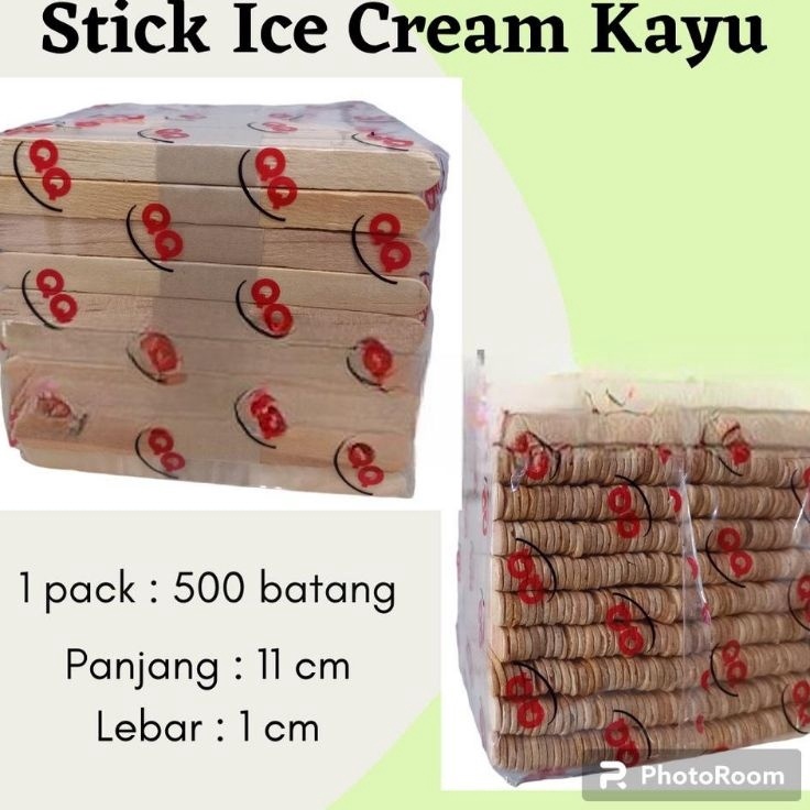 

C6369 5pcs Stick Ice Cream Kayu QQ Stik Es Krim Pudding