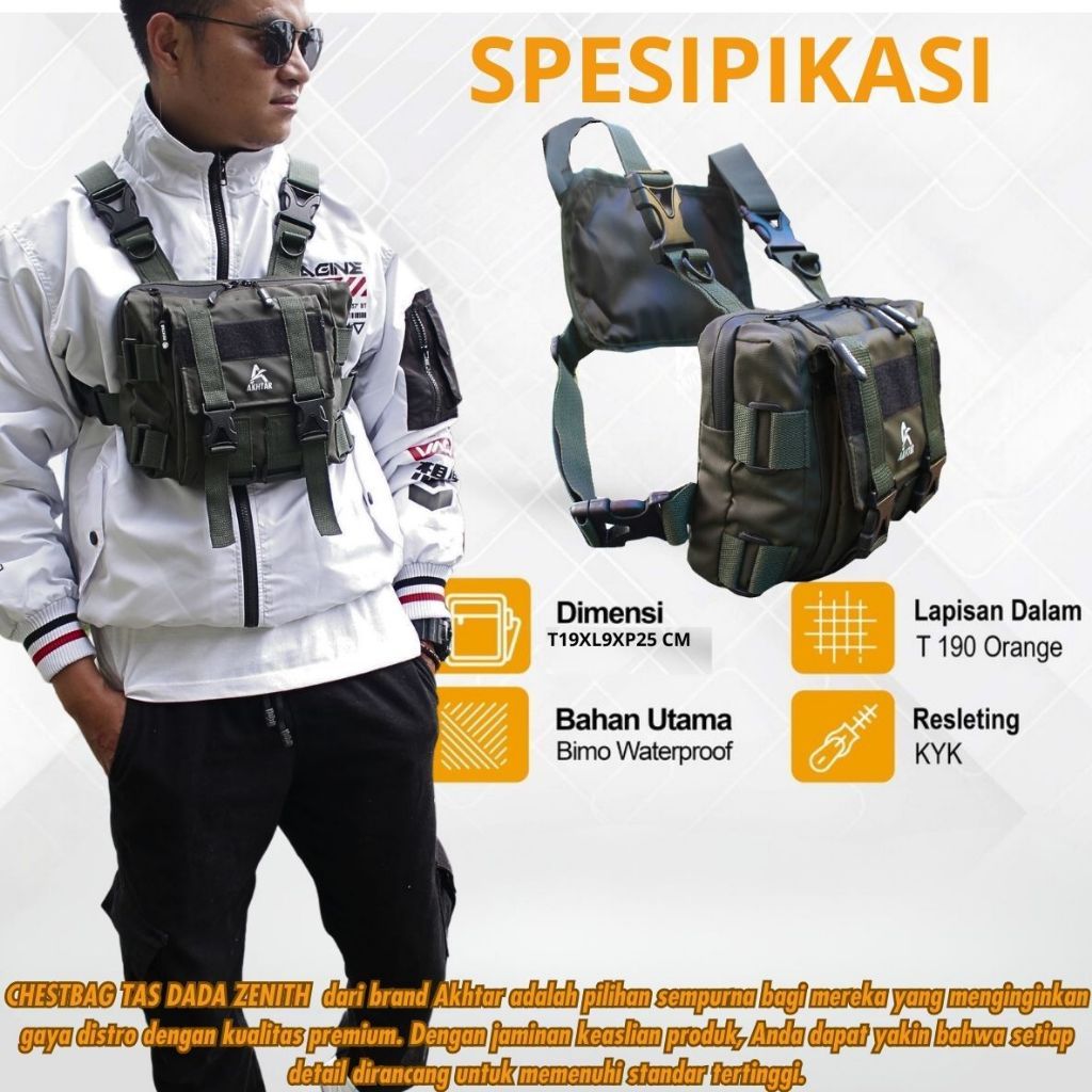 Tas Dada Pria Akhtar Waterproof Distro