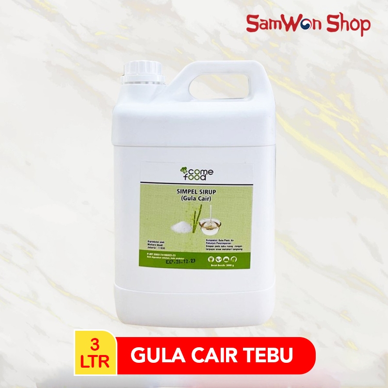 

COME FOOD GULA CAIR TEBU 3 KG - SIMPLE SYRUP SUGAR SIRUP PEMANIS PREMIUM