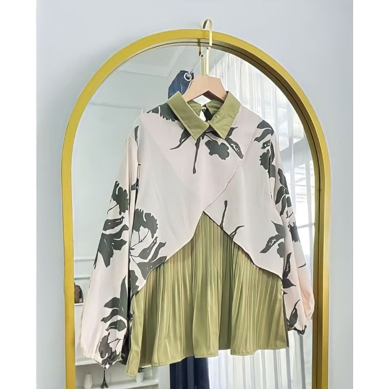 AZURA BLOUSE CRINKLE AIRFLOW || ATASAN MOTIF CRINKLE AIRFLOW