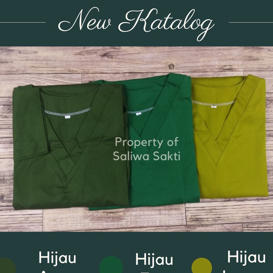 Terlaku Baju Ok Medis Warna Hijau Army  Hijau Tua  Hijau Lemon Baju Bedah Scrub Lengan Panjang dan L