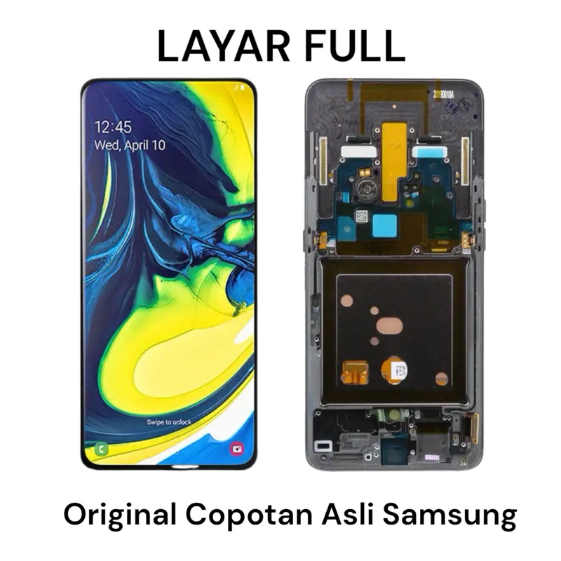 LCD TOUCHSREEN FRAME SAMSUNG A80 Original Copotan 100% Asli Samsung / Layar BIG GLASS Full display