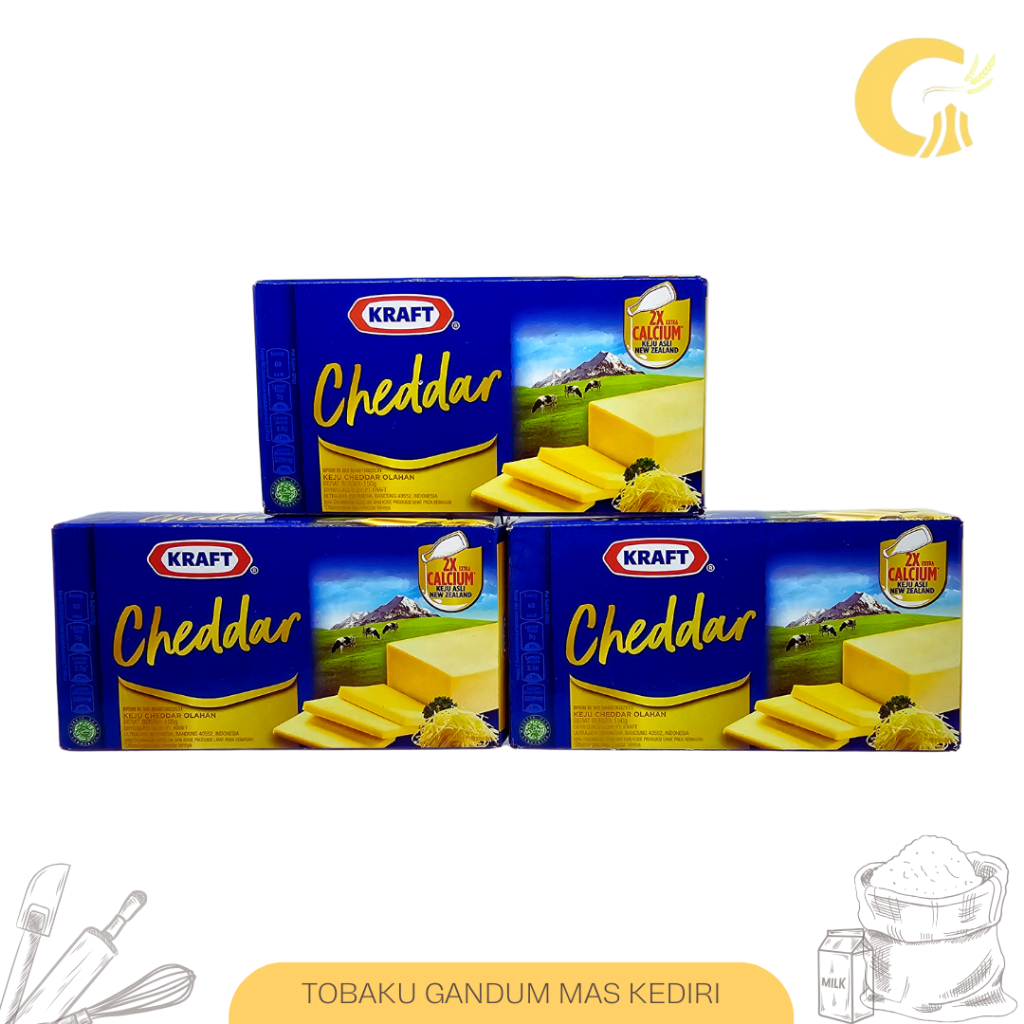 

Keju Kraft Cheddar Blok 150 Gr