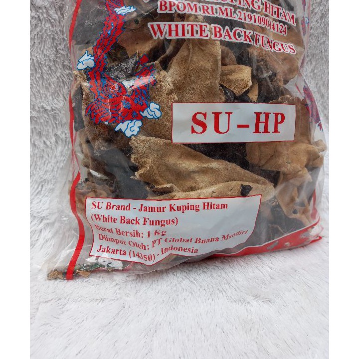 

Terlaku Jamur Kuping Hitam Putih 1Kg White Back Fungus 1Kg