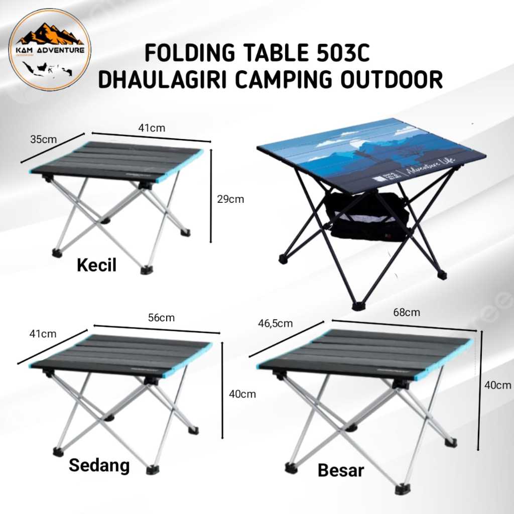 meja lipat dhaulagiri 501 - meja lipat portable - meja lipat camping outdoor - meja lipat travelling - meja lipat ultralight camping outdoor