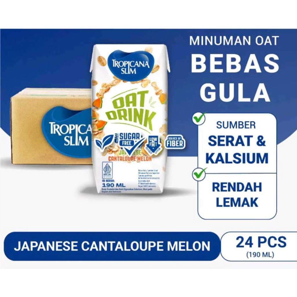 

Tropicana Slim Oat Drink Vanila & Melon 190ml x 24pcs