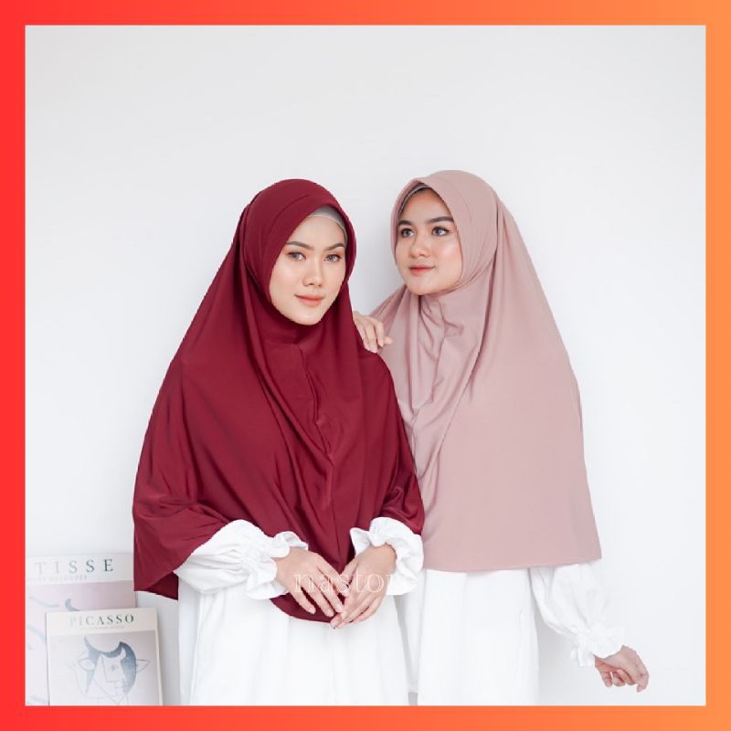 Aisyah Bergo | Jilbab Bergo Hamidah Jersey Ped Jumbo | Kerudung Bergo Hamidah | Hijab Instan