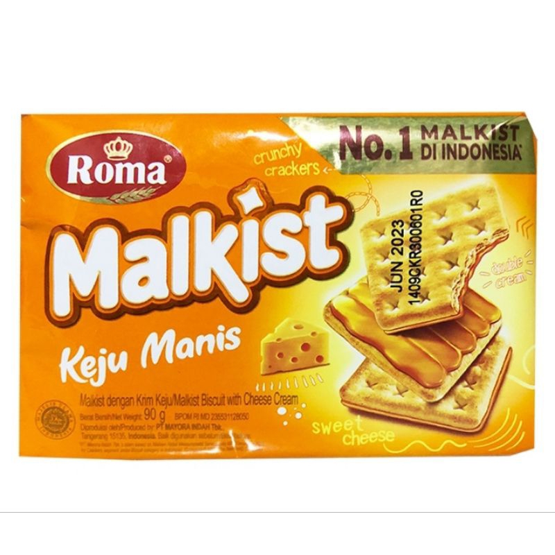 

Roma Malkist Keju Manis Crackers 90 g