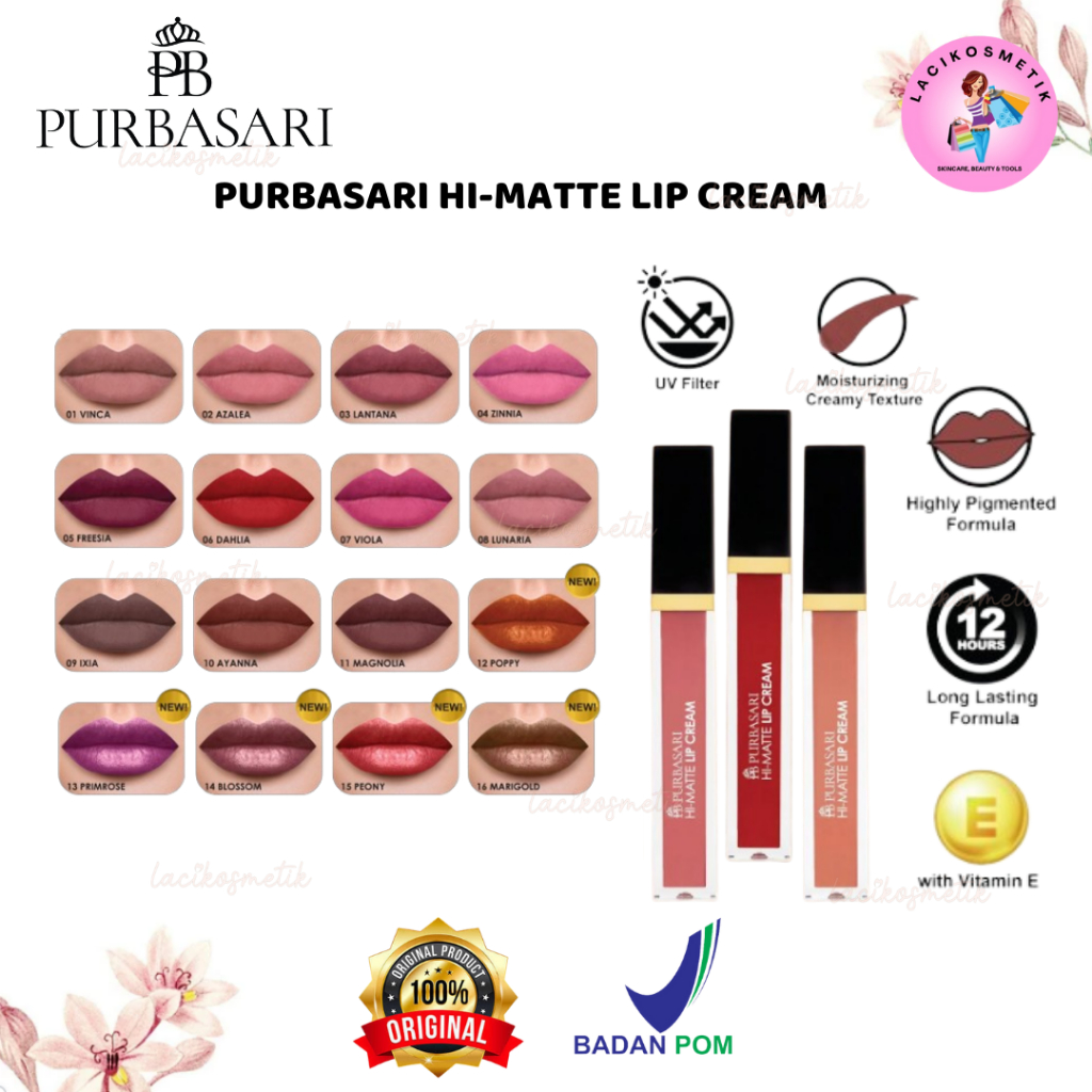 LACIKOSME PURBASARI HI-MATTE LIP CREAM - LIP CREAM MATTE PURBASARI
