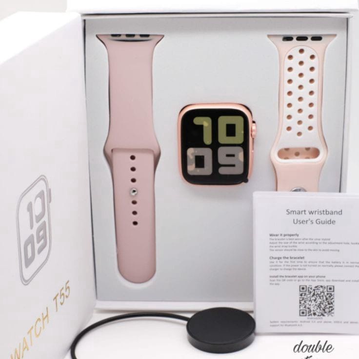 Grosir SmartWatch T5Pro Jam Tangan Pria Wanita Full Layar Sentuh Watch Pemutar Musik Monitor Detak J