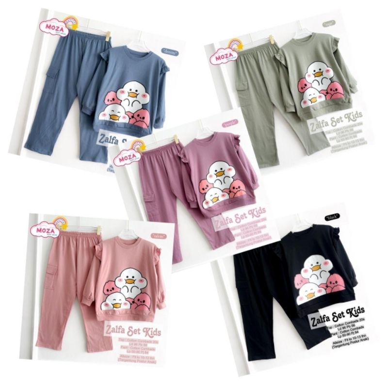 100% ORI Moza Daily Set Celana Anak Combed (Zalfa Ayra Audra Abila Lura Kamila Chica Helma Percy Ali