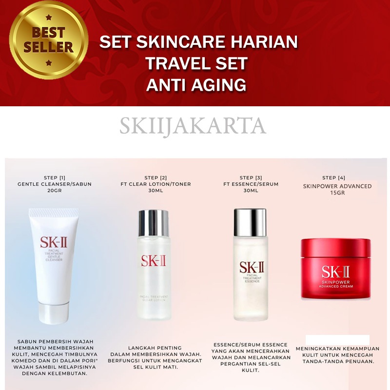SK-II SKII SK II SK2 SET SKINCARE HARIAN ANTI AGING