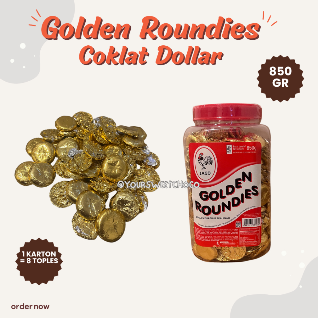 

GOLDEN ROUNDIES / COKLAT DOLLAR / COKLAT KOIN EMAS BY JAGO CERES TOPLES