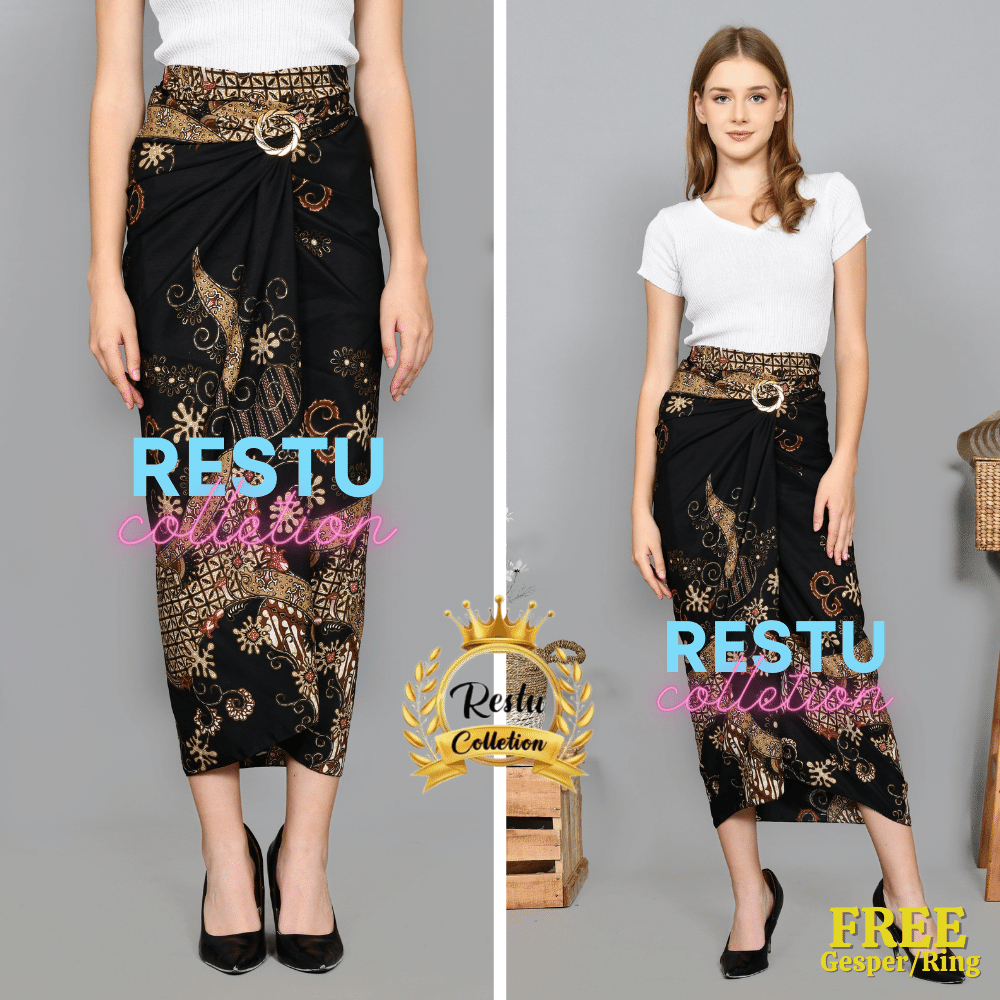 Rok lilit batik / rok lilit batik kain lilit Premium / lilit batik modern / Motif Sahruni Mocca