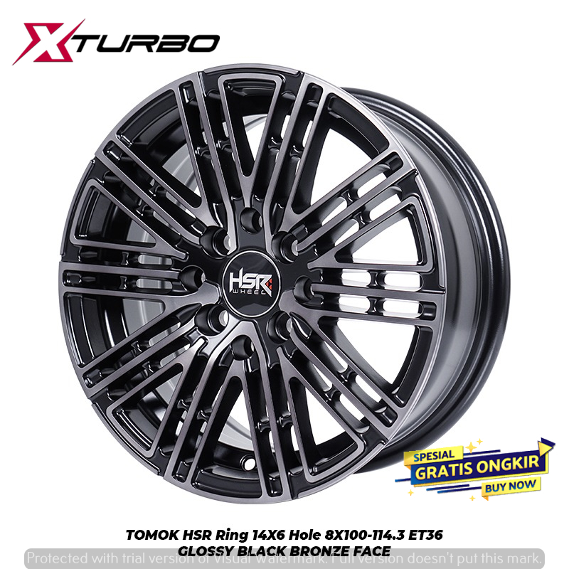 VELG MOBIL Ignis, Karimun, Karimun Estilo, Splash, Swift, WagonR  HSR RING 14 TOMOK WARNA GLOSSY BLA