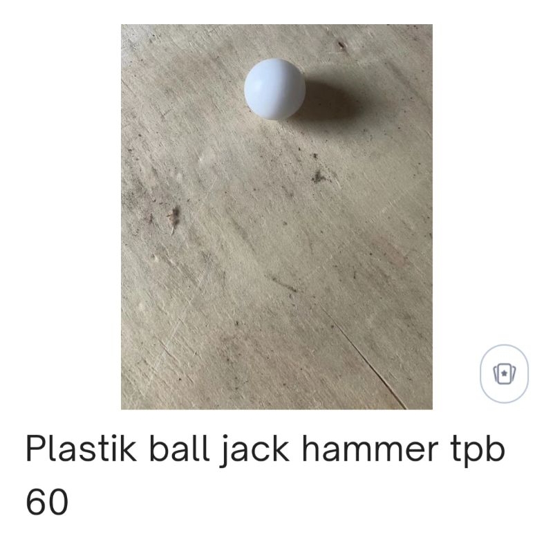 plastik ball Valve Jack hammer TPB  60