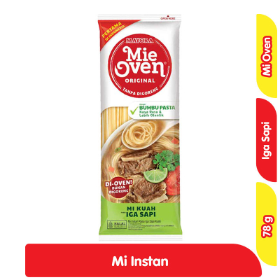 

Mie Oven Mi Instan Kuah Iga Sapi 78 g