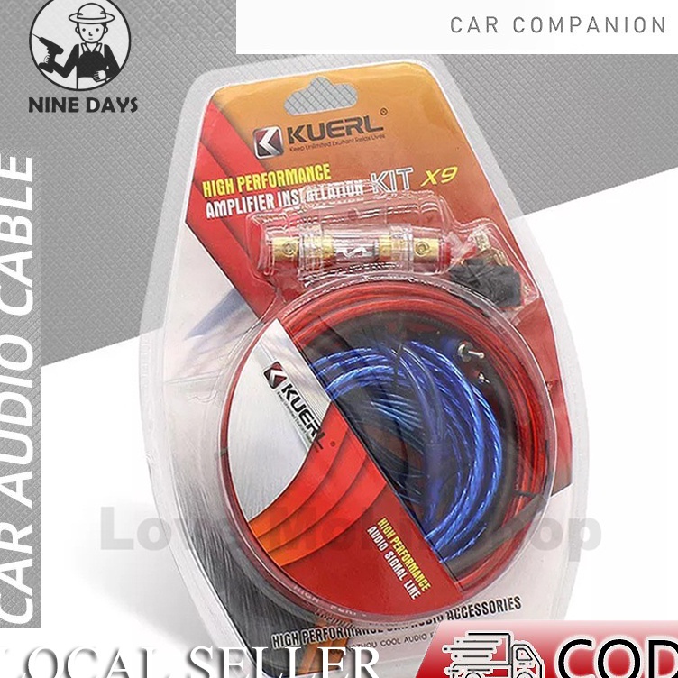 Big Sale Qpl Kit kabel penguat mobil 1GA Kit Kabel Speaker Audio Mobil Amplifier Player kit kabel su