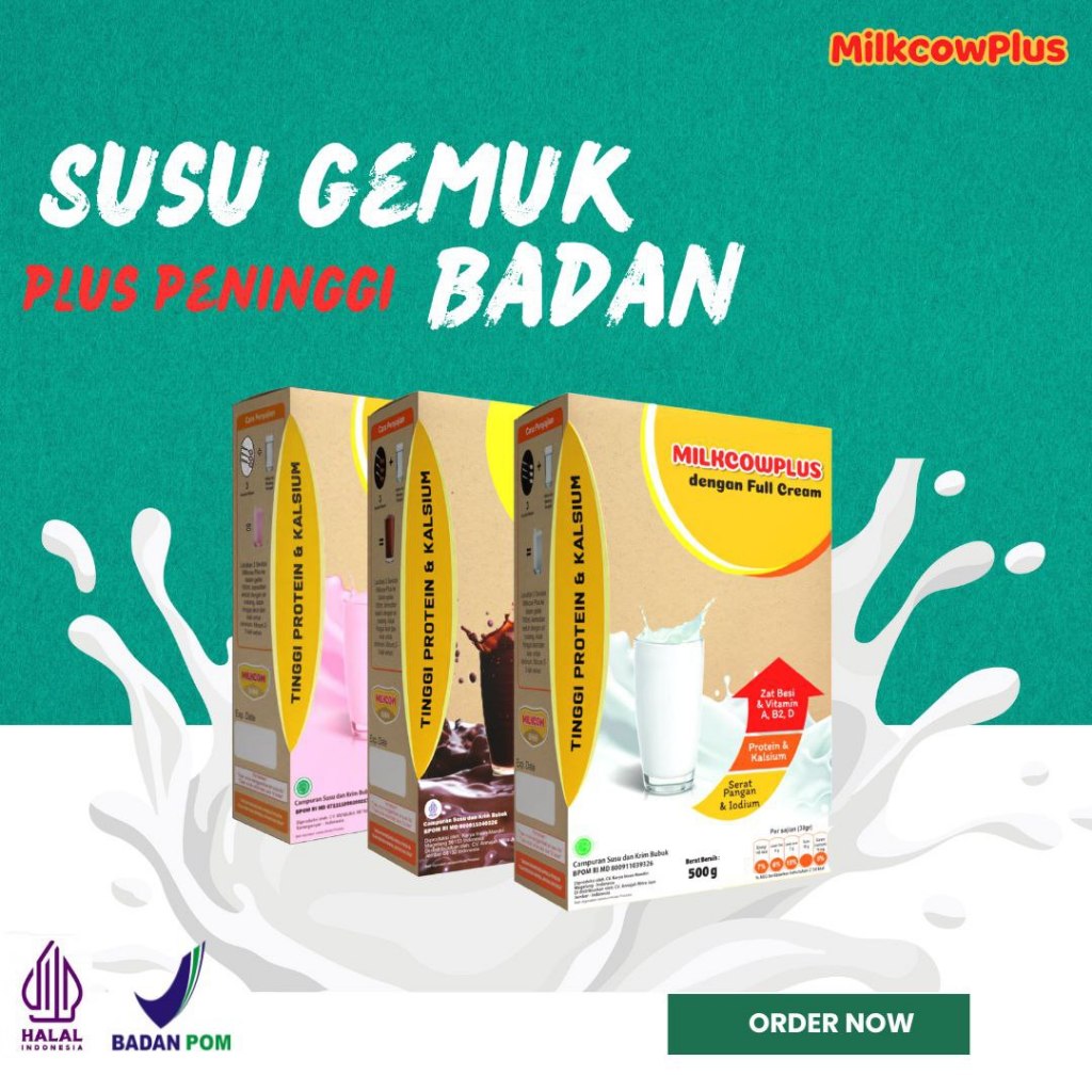 

SUSU MILKCOW PLUS AMPUH UNTUK MENAIKKAN BERAT/ NAFSU MAKAN 500 GRAM