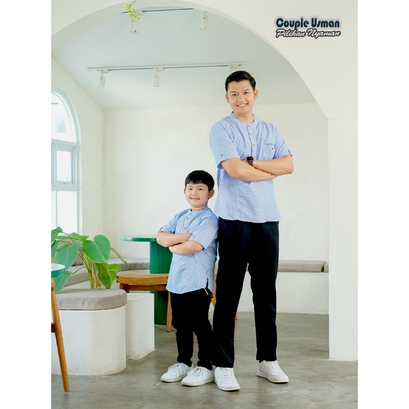 Mawar Fashion - Kemeja Koko Couple Usman / Baju Koko Couple Ayah Anak